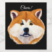 AKITA WIJN ETIKET (Enkel label)