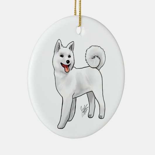 Akita - Wit Ornament (Rechts)