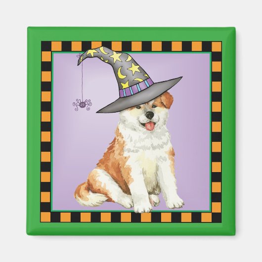 Akita Witch Magneet (Voorkant)