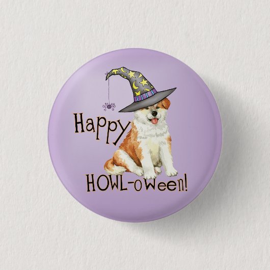 Akita Witch Ronde Button 3,2 Cm (Voorkant)