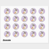 Akita Witch Ronde Sticker (Vel)