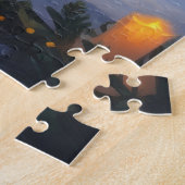 Akita With Christmas Lights Holiday Legpuzzel (Zijkant)