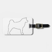 akita witte silo bagagelabel (Voorkant horizontaal)