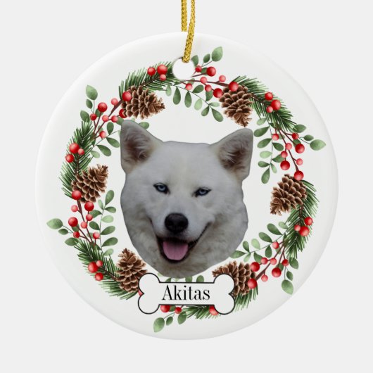 akitas hond keramisch ornament (Voorkant)