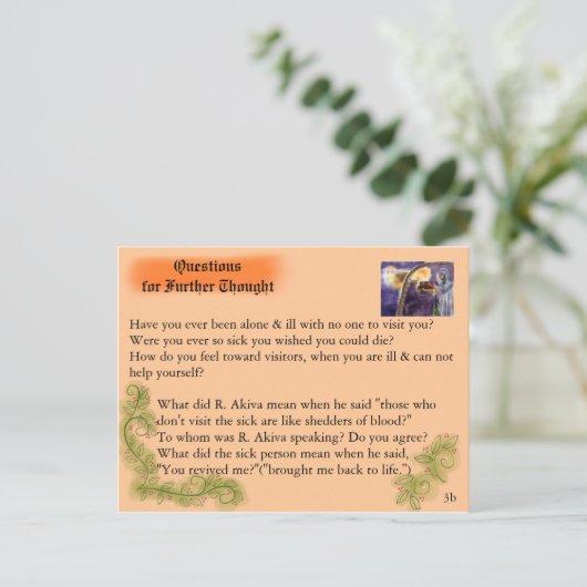 Akiva bezoekt de uitzending briefkaart (Staand voorkant)