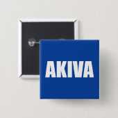 Akiva Vierkante Button 5,1 Cm (Voorkant /achterkant)