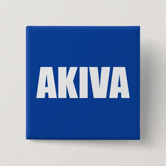 Akiva Vierkante Button 5,1 Cm (Voorkant)