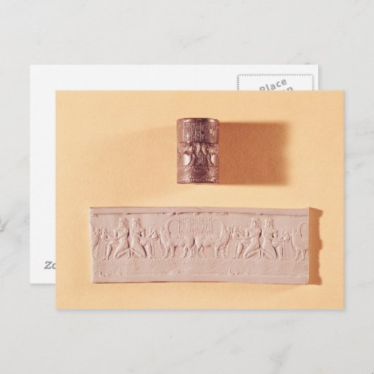Akkadische cilinderverzegeling en indruk briefkaart (Voorkant / Achterkant)