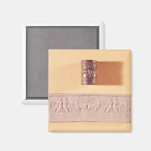 Akkadische cilinderverzegeling en indruk magneet (Voorkant / Achterkant)