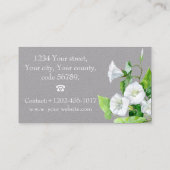 Akkerwinde witte bloem visitekaartje (Achterkant)