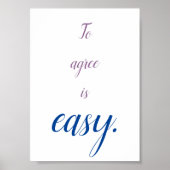 Akkoord is gemakkelijk te bereiken poster (Voorkant)