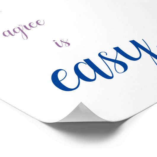 Akkoord is gemakkelijk te bereiken poster (Hoek)