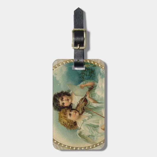 Akkoord - Twee kleine muziekAngels Bagagelabel (Voorkant verticaal)