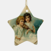 Akkoord - Twee kleine muziekAngels Keramisch Ornament (Rechts)