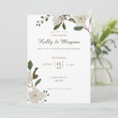 Akkoord van pastelkleuren bruiloft kaart (Staand voorkant)