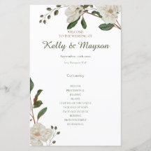 Akkoord van pastelkleuren Trouwprogramma's