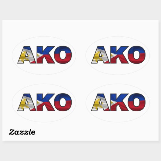 AKO - Filippijnen Vlag Ovale Sticker (Vel)