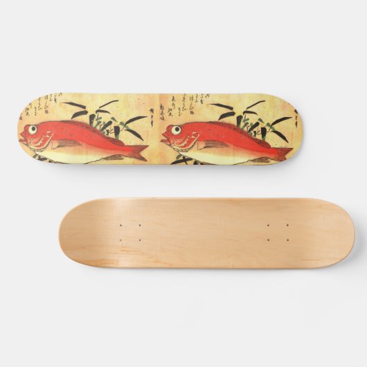 Akodai - Hiroshige's kleurrijke Japanse visafdrukk Skateboard (Horizontaal)