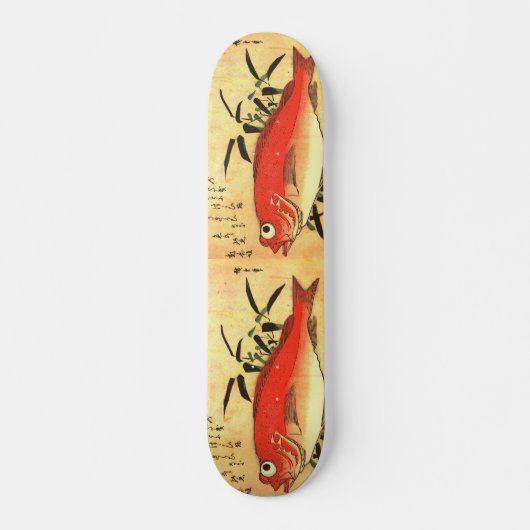 Akodai - Hiroshige's kleurrijke Japanse visafdrukk Skateboard (Voorkant)