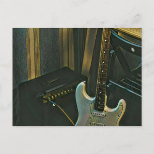 akoestiek bass electric guitar gift briefkaart