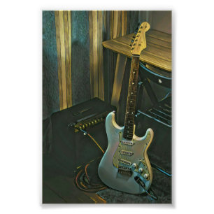akoestiek bass electric guitar gift foto afdruk