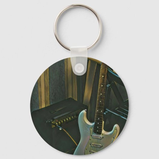akoestiek bass electric guitar gift sleutelhanger (Voorkant)