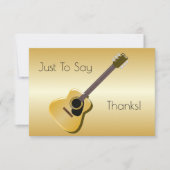 Akoestisch gitaarontwerp op maat bedankkaart (Voorkant)