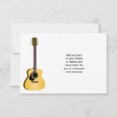 Akoestisch gitaarontwerp op maat bedankkaart (Achterkant)