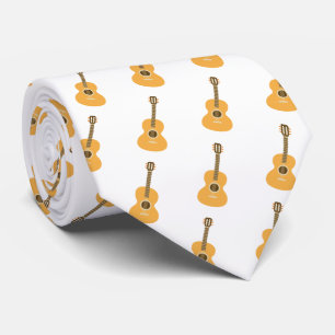 Akoestisch Gitaarpatroon Bruin Muziekinstrument Stropdas