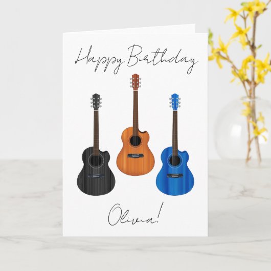 akoestisch gitaartrio kaart (Gele Bloem)