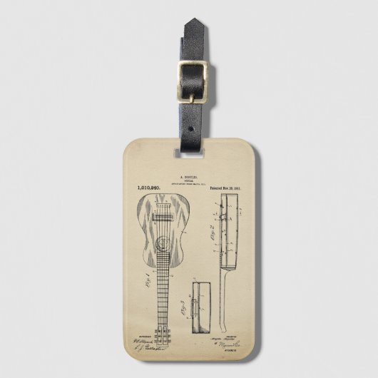 akoestisch gitaroctrooi bagagelabel (Voorkant (verticaal))