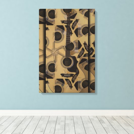 akoestisch kubisme canvas afdruk (Insitu (Houten vloer))