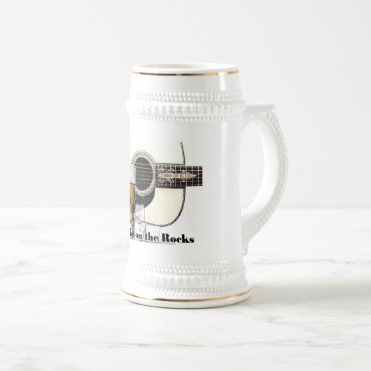 "Akoestisch op de Rocks" Beer Stein Bierpul (Voorkant rechts)