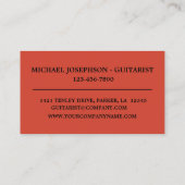 Akoestische, elektrische gitaren en Violas Visitekaartje (Achterkant)
