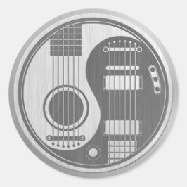 Akoestische Elektrische Gitaren Yin Yang Roestvrij Ronde Sticker