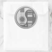 Akoestische Elektrische Gitaren Yin Yang Roestvrij Ronde Sticker (Tas)