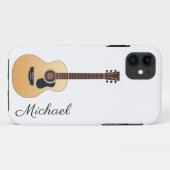 Akoestische Gitaar Aangepaste Naam Case-Mate iPhone Case (Achterkant (horizontaal))