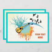 Akoestische gitaar aangepaste producten kaart (Voorkant / Achterkant)