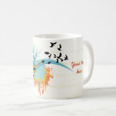 Akoestische gitaar aangepaste producten koffiemok (Voorkant rechts)