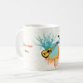 Akoestische gitaar aangepaste producten koffiemok (Voorkant links)