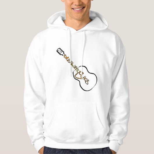 Akoestische gitaar Abstract Logo goud Hoodie (Voorkant)