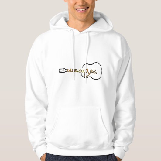 Akoestische gitaar Abstract Logo goud Hoodie (Voorkant)