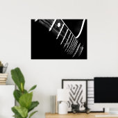 Akoestische gitaar (B&W versie) Poster (Thuiskantoor)