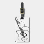 akoestische gitaar bagagelabel (Voorkant verticaal)