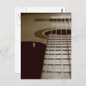 Akoestische gitaar briefkaart (Voorkant / Achterkant)