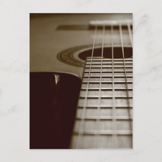 Akoestische gitaar briefkaart (Voorkant)