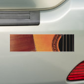 Akoestische gitaar bumpersticker (Op auto)