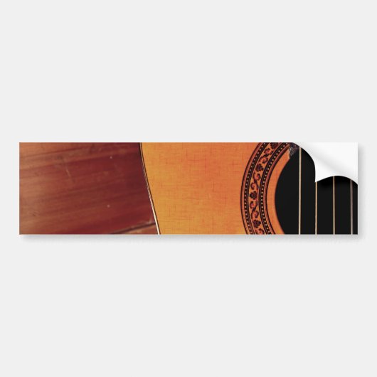 Akoestische gitaar bumpersticker (Voorkant)