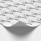 Akoestische gitaar cadeaupapier (Hoek)