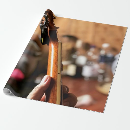 akoestische gitaar cadeaupapier (Uitgerold)